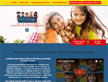 Tablet Screenshot of kidsdentalsmiles.com